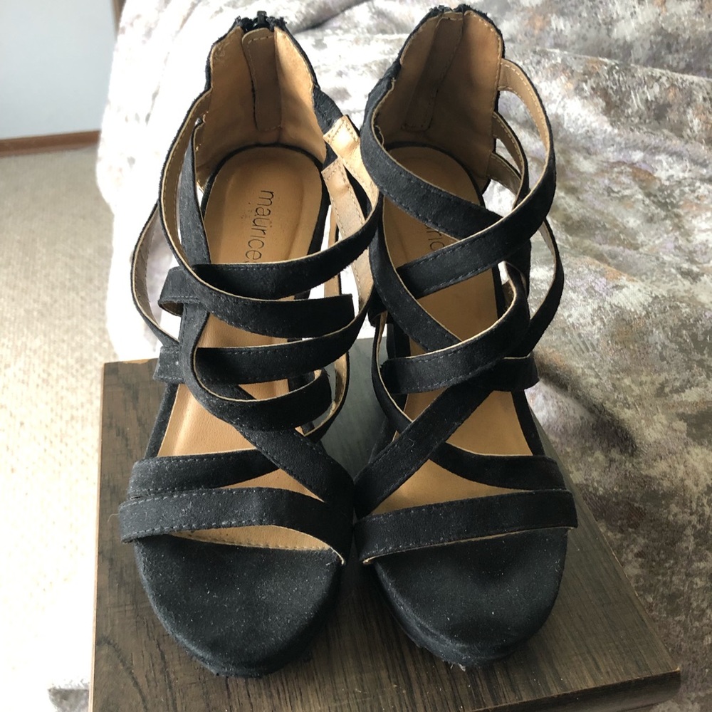 Suede wedges